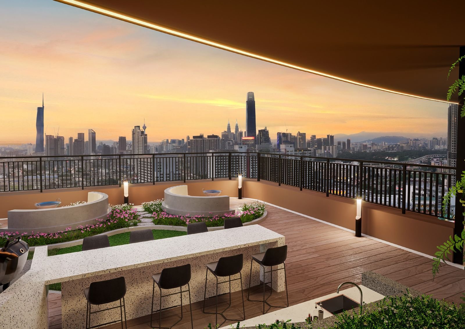 Level 33A BBQ lounge (artist's impression)